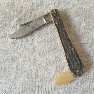 Antique Gardener Pocket Knife Deer 