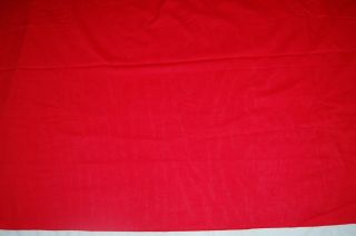 Vintage Solid Red Linen Tablecloth 60 x 80 Christmas Holiday Rectangle 2