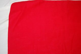 Vintage Solid Red Linen Tablecloth 60 x 80 Christmas Holiday Rectangle 3