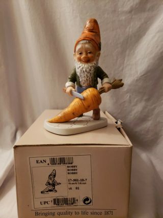 Vintage Goebel Co - Boy Robby The Vegetarian 17 - 501 - 10 - 7 Gnome Figurine Germany