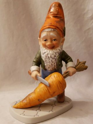 Vintage Goebel Co - boy Robby The Vegetarian 17 - 501 - 10 - 7 Gnome Figurine Germany 2