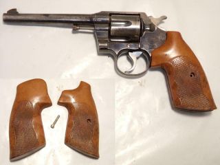 Vintage Rogers Imitation Burl Wood Gun Grip For Colt Python & I Frame Trooper &