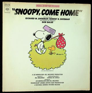 1972 Charlie Brown Snoopy Come Home Soundtrack Record Vinyl Lp Vintage
