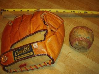 Vintage Cragstan Baseball Glove Leather Practice mitt RH Babe Ruth BB? 2