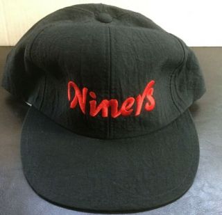 Vintage San Francisco 49ers Niners Coca Cola Black Nylon Snapback Cap Hat (sku2)