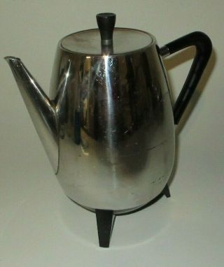 Vintage West Bend Lr2496 Coffee Maker Percolator 6 - 9 Cup Chrome Bakelite
