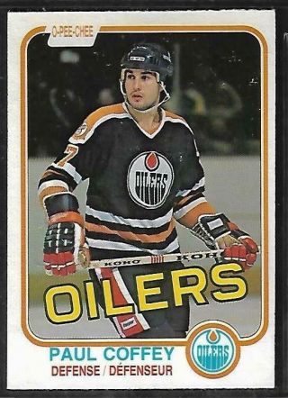 1981 - 82 Opc (o - Pee - Chee) Nhl Hockey: 111 Paul Coffey Rc,  Edmonton Oilers