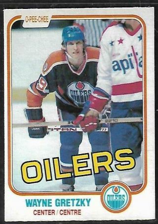 1981 - 82 Opc (o - Pee - Chee) Nhl Hockey: 106 Wayne Gretzky,  Edmonton Oilers