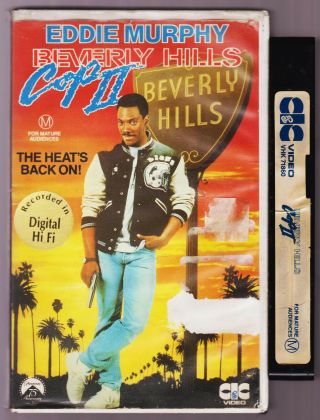 Beverly Hills Cop 2 Vhs Video Tape Eddie Murphy Paramount Cic 1987 Vintage