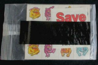 Vintage Boglins Monster Stickers Cereal Prize White Background Package 2