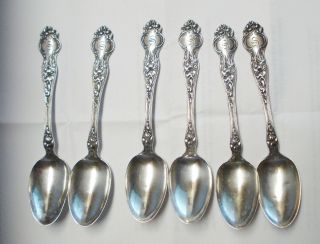 Vintage 6 Rm & S Sterling Silver Spoon Set Design 125 Grams Nr