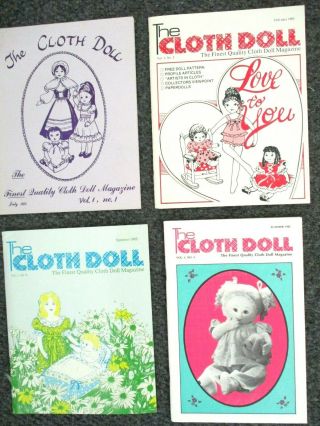 4 Vintage Issues Of The Cloth Doll Includes Vol 1 1,  3,  4 & Vol 3 4 Oop 1983