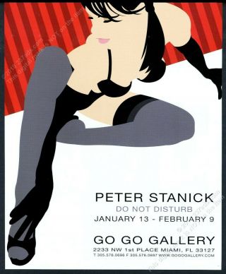 2007 Peter Stanick Lingerie Woman Pinup Art Miami Gallery Vintage Print Ad