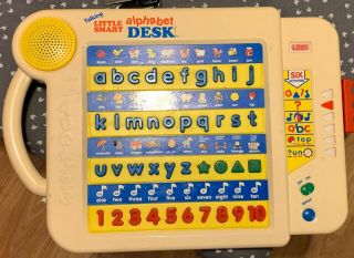 Vtech Talking Little Smart Alphabet Desk Vintage Learning Toy Abc 123