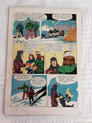 Vintage Comic Book 1953 Zane Grey ' s King of the Royal Mounted 13 VG - FN 2