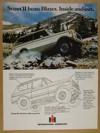 1977 Ih International Harvester Scout Ii Truck Offroad Photo Vintage Print Ad