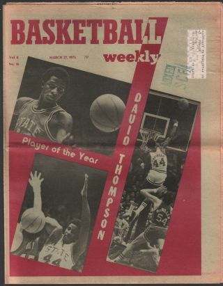 Basketball Weekly March 27 1975 David Thompson Denver Nuggets 021220ame