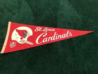 Vintage 1967 St.  Louis Football Cardinals Red Full Size Felt Pennant,  Cool