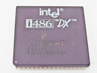 Intel Sx419 I486dx 33mhz Cpu - A80486dx - 33 - Vintage 486 Processor -