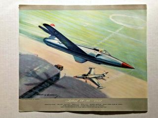 1950 Charles Hubbell Aviation Print - Lockheed Xf - 90 Usaf Fighter Plane