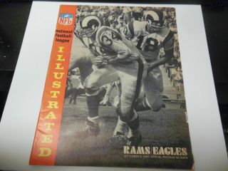 1965 Los Angeles Rams Vs Philadelphia Eagles Nfl Illustrated Program At Coliseum