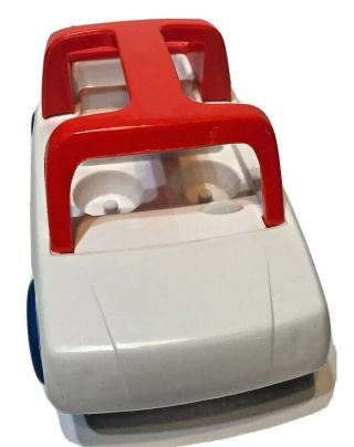 Vintage Little Tikes Toddler Tots Red And White Car Only 1988 Clicking Wheels