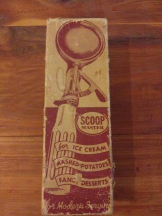 Vintage Hamilton Beacon Stainless Ice Cream Scoop / Scoop Master Box