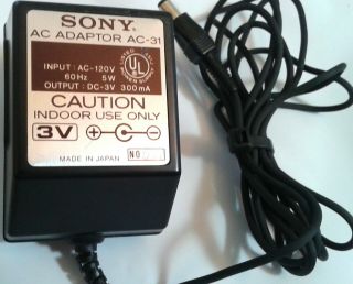 Sony AC - 31 Power Supply Vintage Adapter 3V fits TPS - L2 & More 3