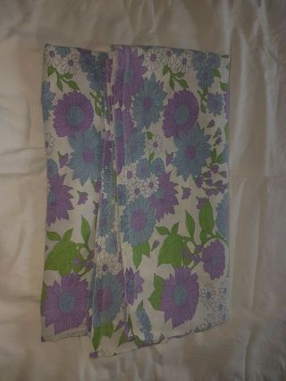 Vintage Single Bed Sheet (purple,  Green,  White,  Blue) (2)