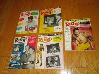 The Ring Magazines 1959 Boxer Wrestling Boxing Ray Robinson Patterson