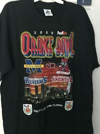 Orange Bowl Alabama Vs Michigan 2000 Shirt Men 