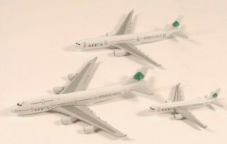 3x Mea Middle East Airlines Metal Aircraft Models 1:1000 Scale - 747/a330/a320