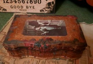 Haunted Dybbuk Box Active/victorian Type Antique Decorated Box With Content