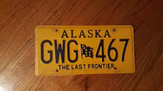 Alaska License Plate Gwg467 The Last Frontier Fast