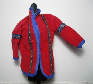 Vtg 1990 Barbie Doll United Colors Of Benetton Clothes:outfit Red Trim Jacket