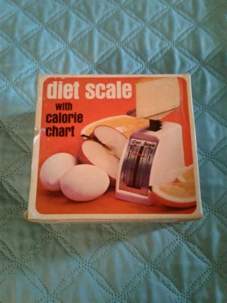 Vintage Diet Scale With Calorie Chart