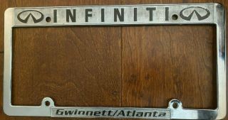Infiniti Gwinnett/atlanta Black/chrome License Plate Frame