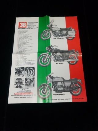 1978 Moto Guzzi Premier Poster,  V1000 Automatic 850 T3 Fb 850 Le Mans Superbike