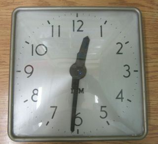 Ibm Antique Metal Square Wall Clock - Vintage School & Industrial Clocks