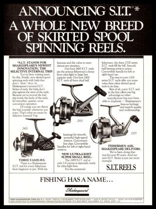 1979 Vintage Shakespeare 2401,  2701,  2105 Fishing Reels Print Ad A2