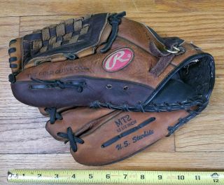 Vintage Rawlings Mt2 12.  5 " Leather Baseball Glove Mitt Rh Gear