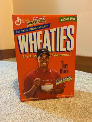 Tiger Woods Wheaties Cereal Box Full Vintage
