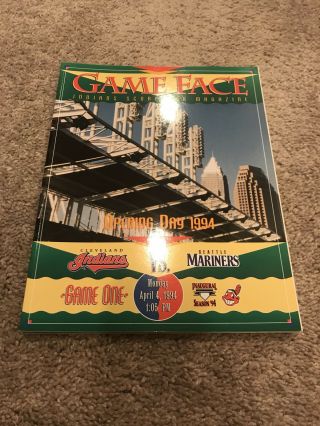 1994 Cleveland Indians Mlb Opening Day Program First Game At Jacobs Field