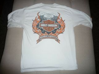 Authentic Harley Davidson Motorsports Long Sleeve T - Shirt Large