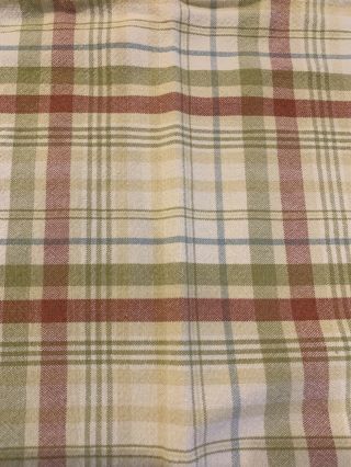 Vintage April Cornell 36” X 36” Square Tan Plaid Table Cloth W/4 Napkins 3