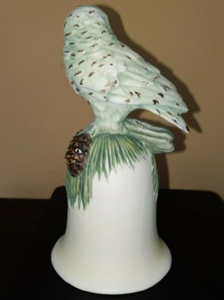 Vintage Snow Owl Bell Pine Tree and Pine Cones 2