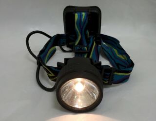 Vintage Petzl Zoom Headlamp Adjustable Focus Water Resistant Spare Bulb