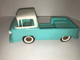 Vintage Turquoise Plastic Bed Truck Made In Usa