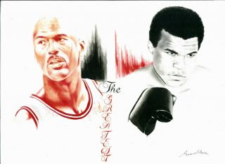 The Greatest: Muhammad Ali & Michael Jordan 8.  5 " X 11 " Color Poster