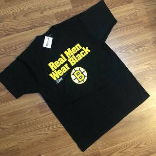 Vintage 1990 Salem Nhl Boston Bruins Hockey Real Men T - Shirt Single Stitch Sz L